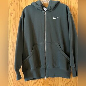 Nike Dark Green Zip-Up Hoodie
